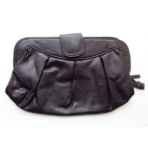 Chateau | Vintage 80’s Dark Plum Faux-Leather Slouchy Handbag Clutch
